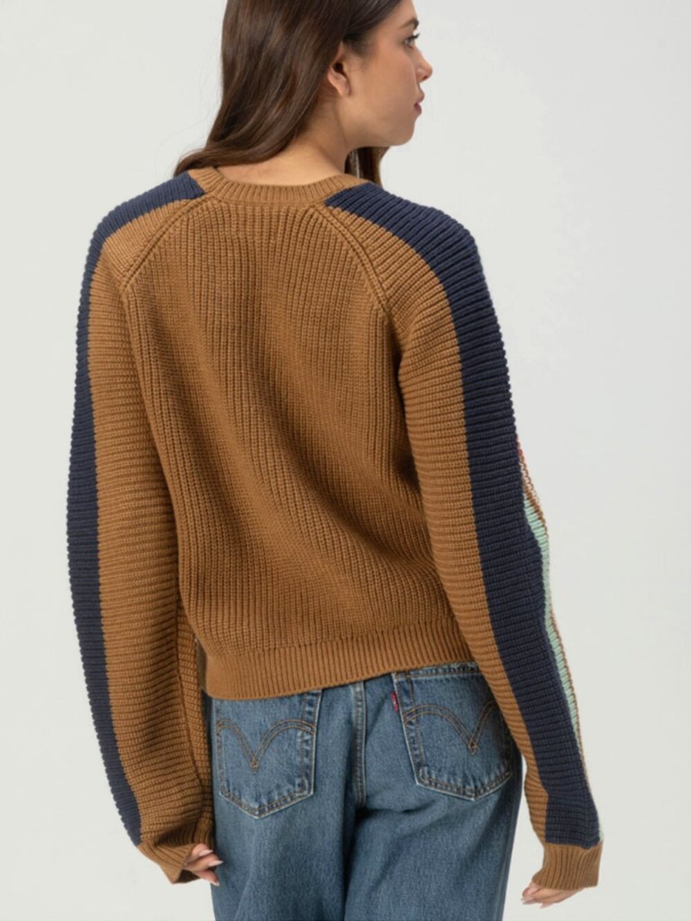 BRIXTON RACING STRIPE CREW SWEATER KNIT RETRO CLASSIC INSPO Y2K UTILITY STREET S - Picture 5 of 7